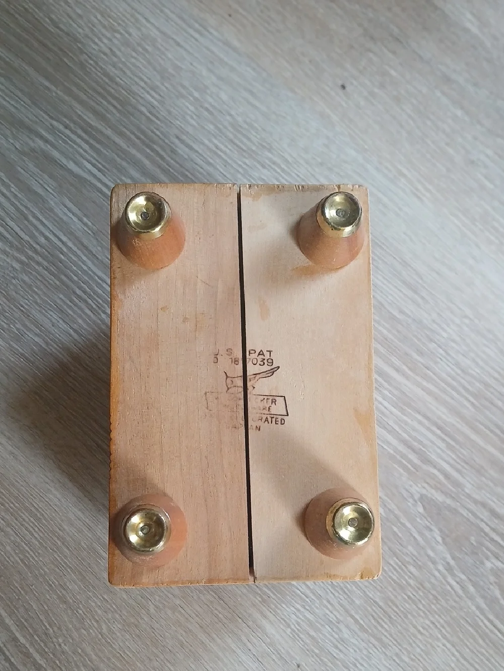 Woodpecker Woodware Japan Wood Jewelry Box with Geometric Inlay Light Honey MCM